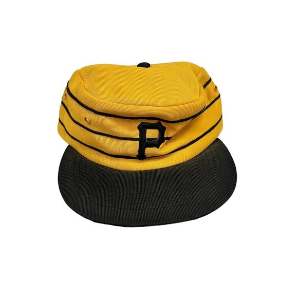 Vintage Pittsburgh Pirates Snapback Sports Specialties Hat Yellow Pillbox Cap - Picture 1 of 8